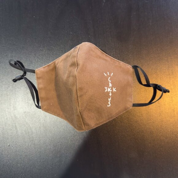 Travis Scott Cactus Jack Brown Face Mask - Picture 2 of 3